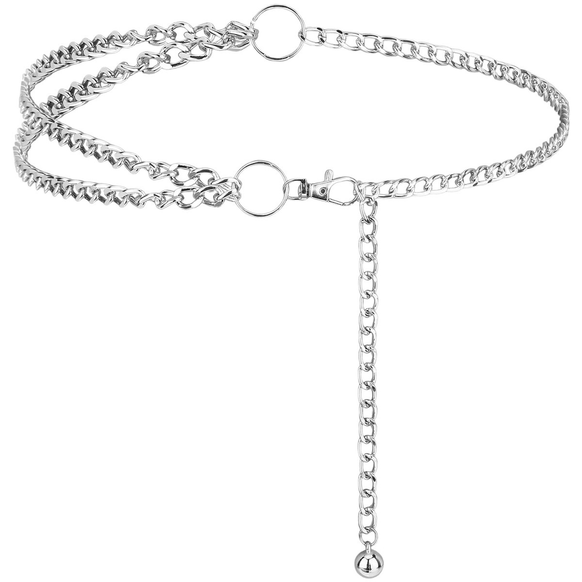 Silver Chain Belt for , Adjustable Waist Chain Belt Crystal with Fashion Laye... | eBay US