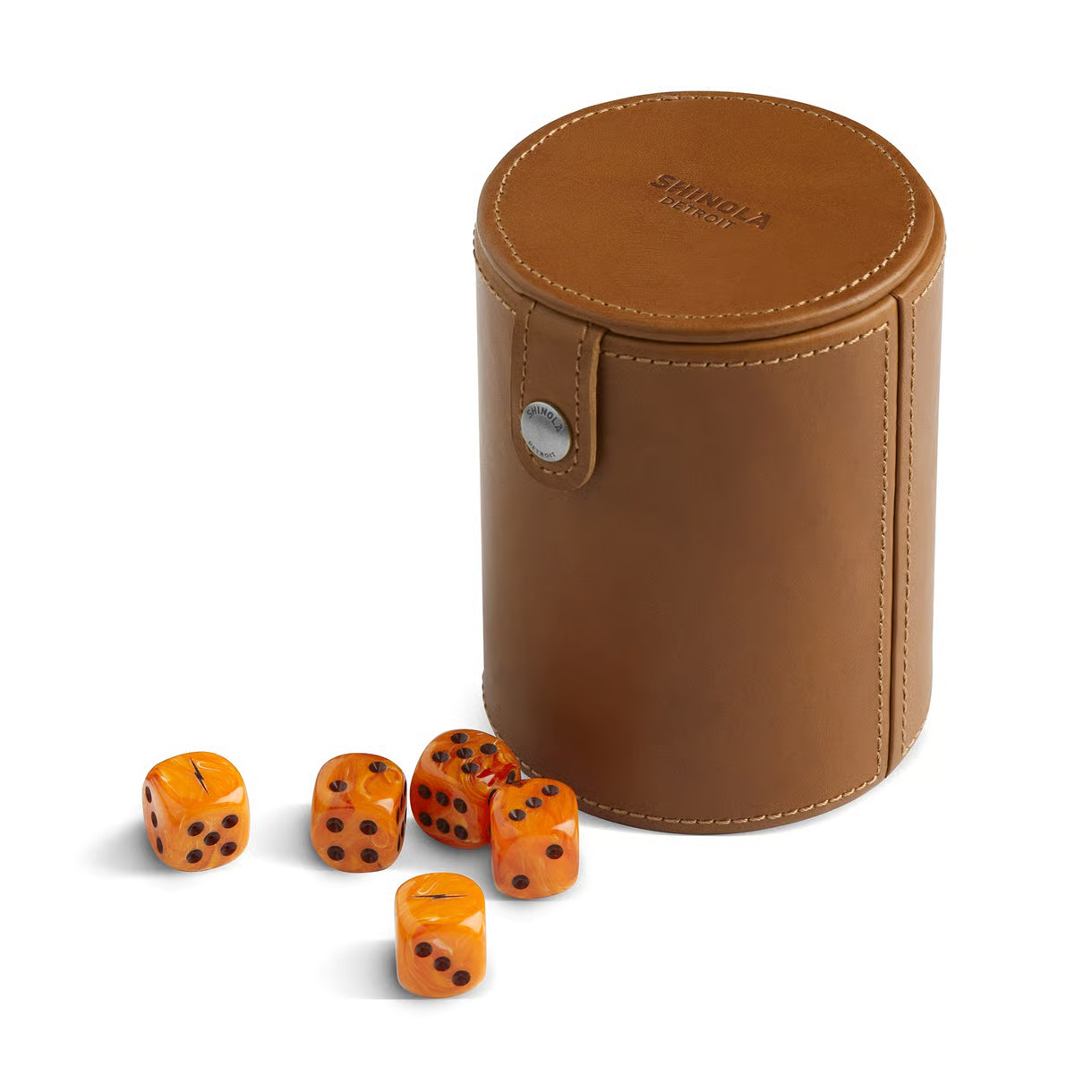 Leather Dice Cup with Dice | goop