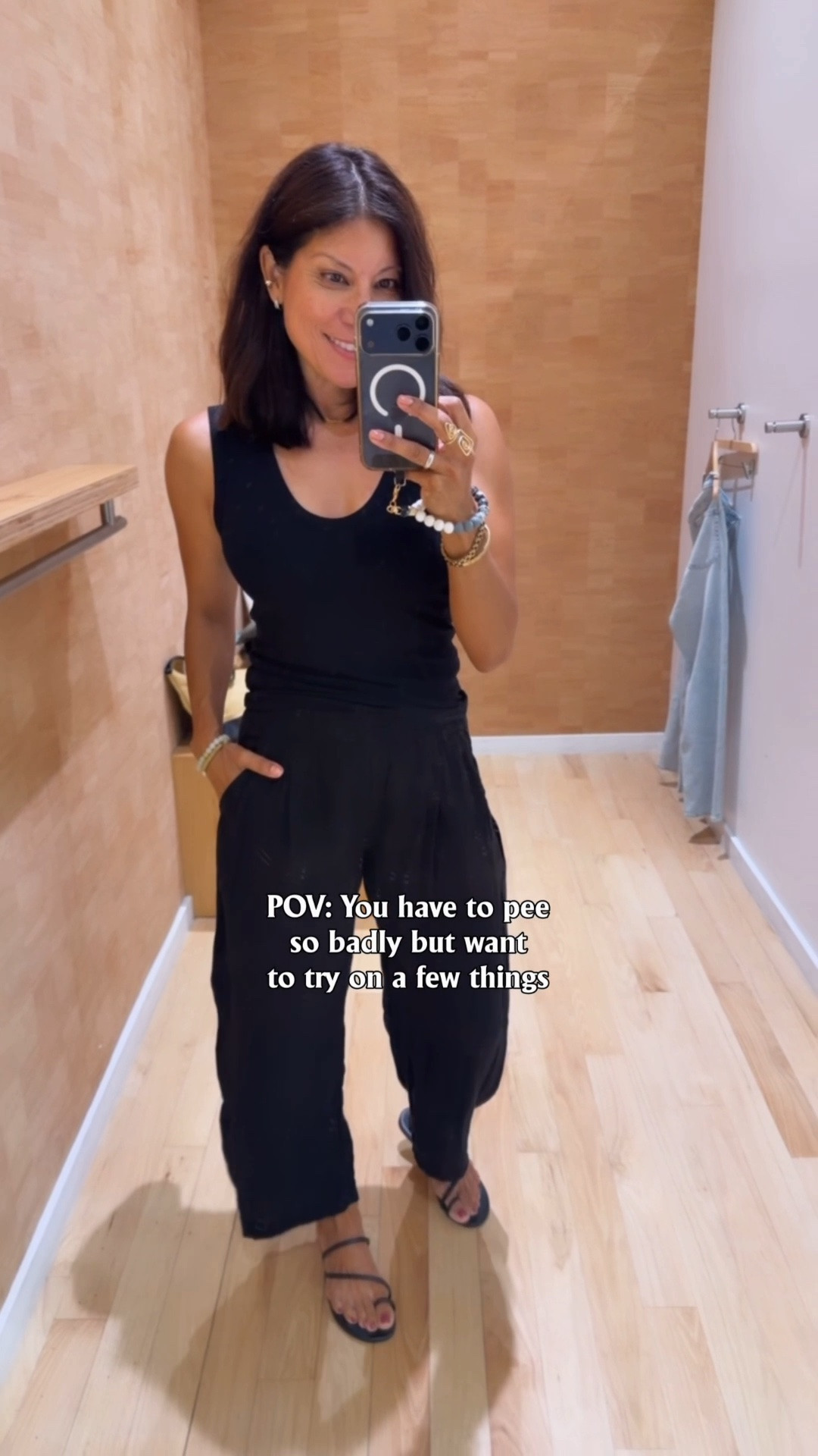Tell me I’m not alone in this! 

It hits right when you’re trapped in a dressing room with a pile of clothes you want to try on. The does not offer a bathroom & different scenarios start playing in your head! 

Gap style 
Summer outfits over 50

#LTKPetite #LTKSeasonal #LTKOver40