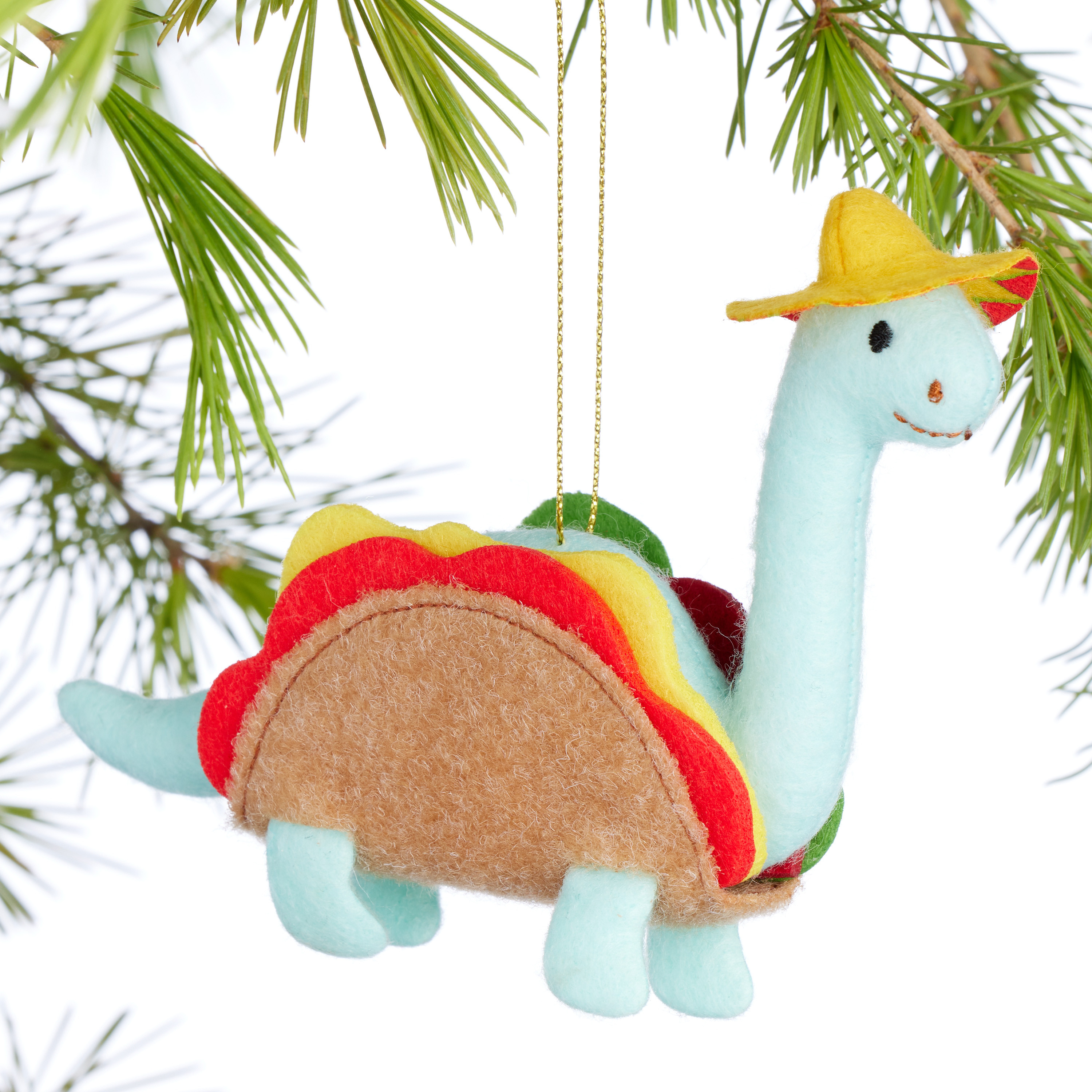 Fabric Dinosaur Taco Ornament | World Market