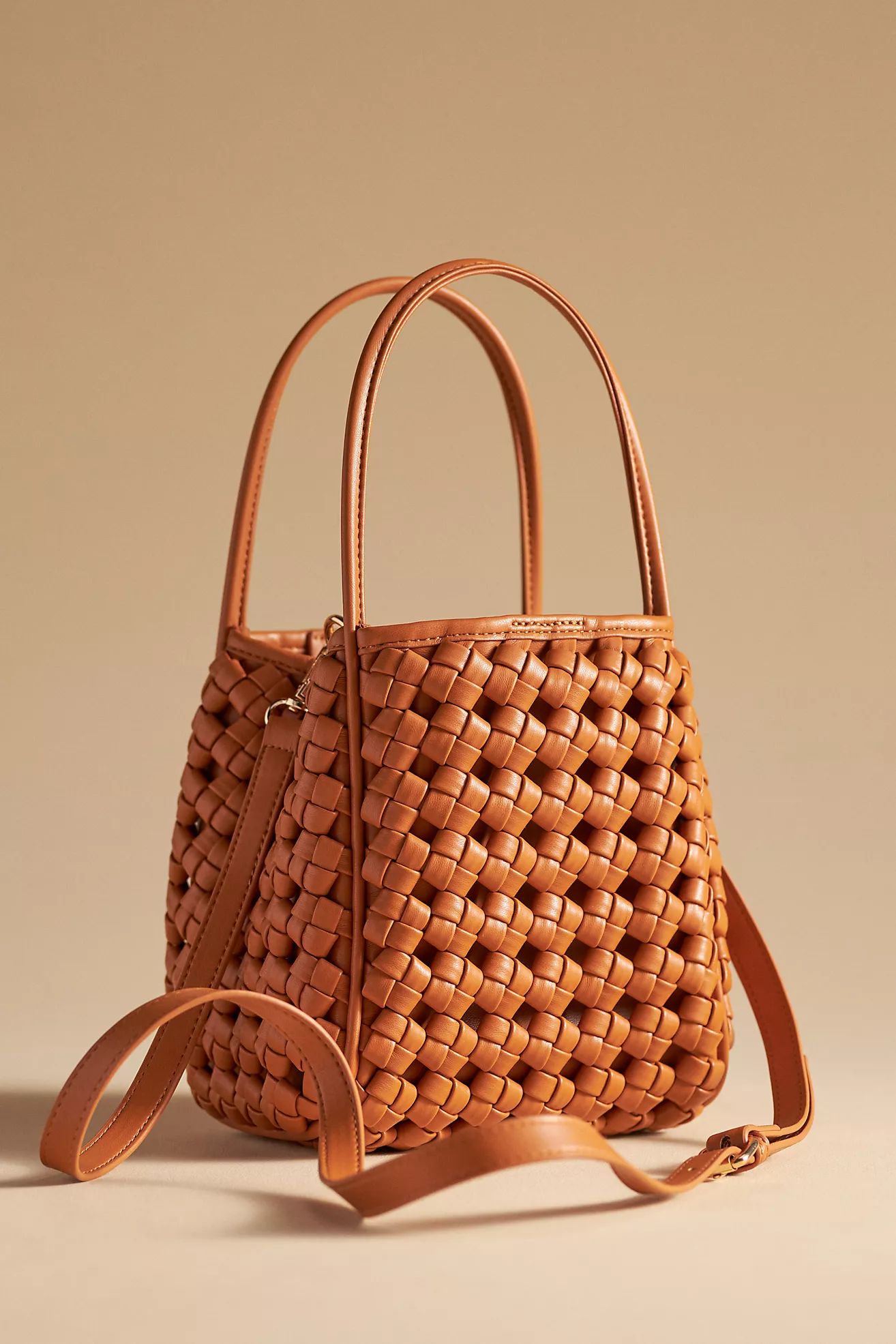 Knotted Faux Leather Mini Tote | Anthropologie (US)