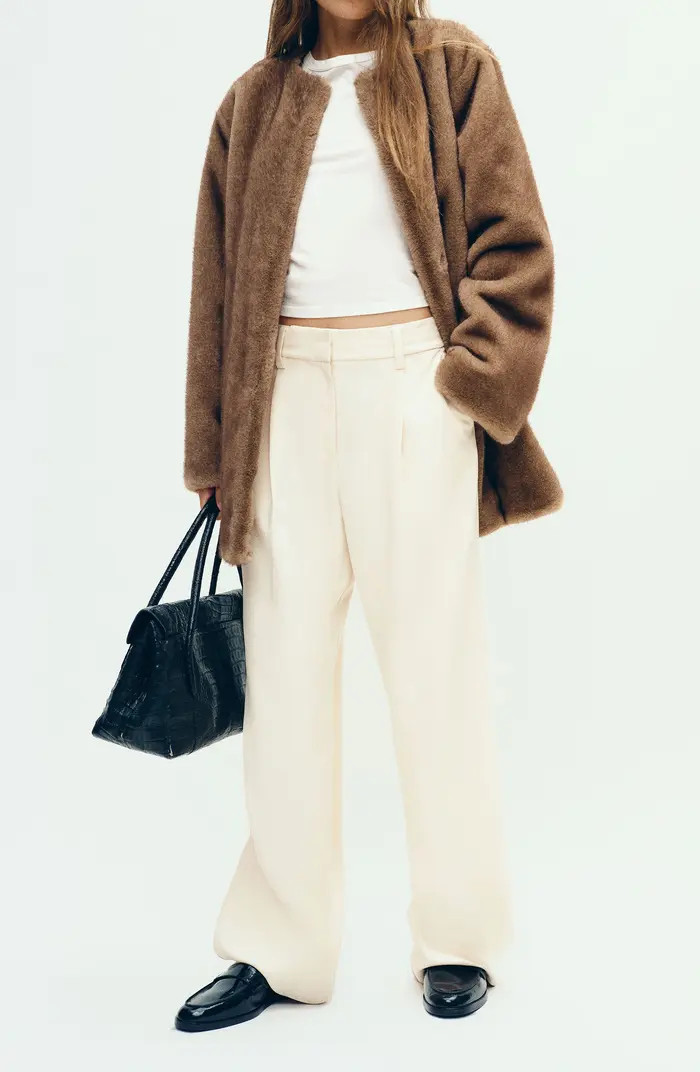 Reformation Devin Faux Fur Coat | Nordstrom | Nordstrom