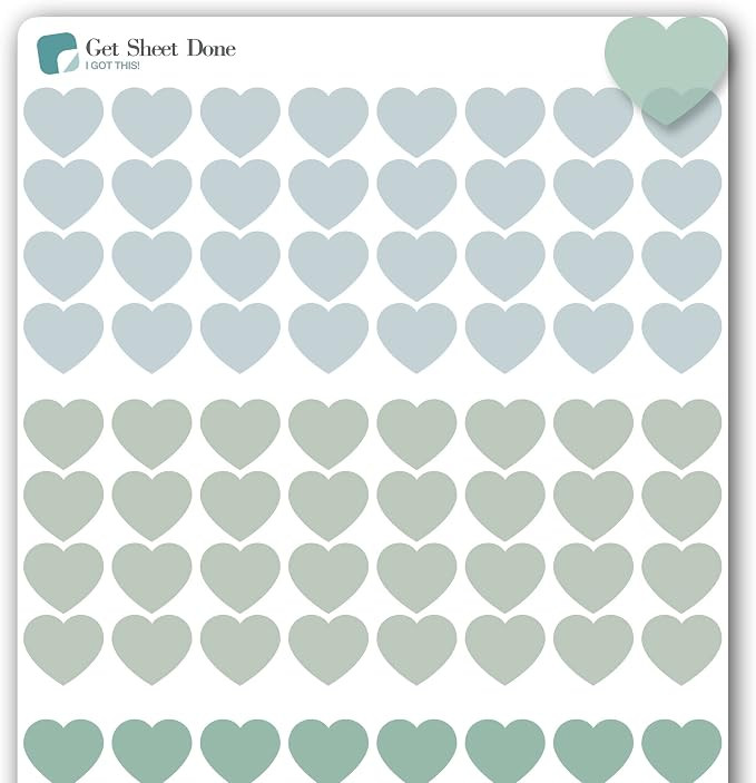Transparent Heart Stickers / 96 Translucent Vinyl Stickers (Approx 1/3”) / Micro Accent Markers... | Amazon (US)