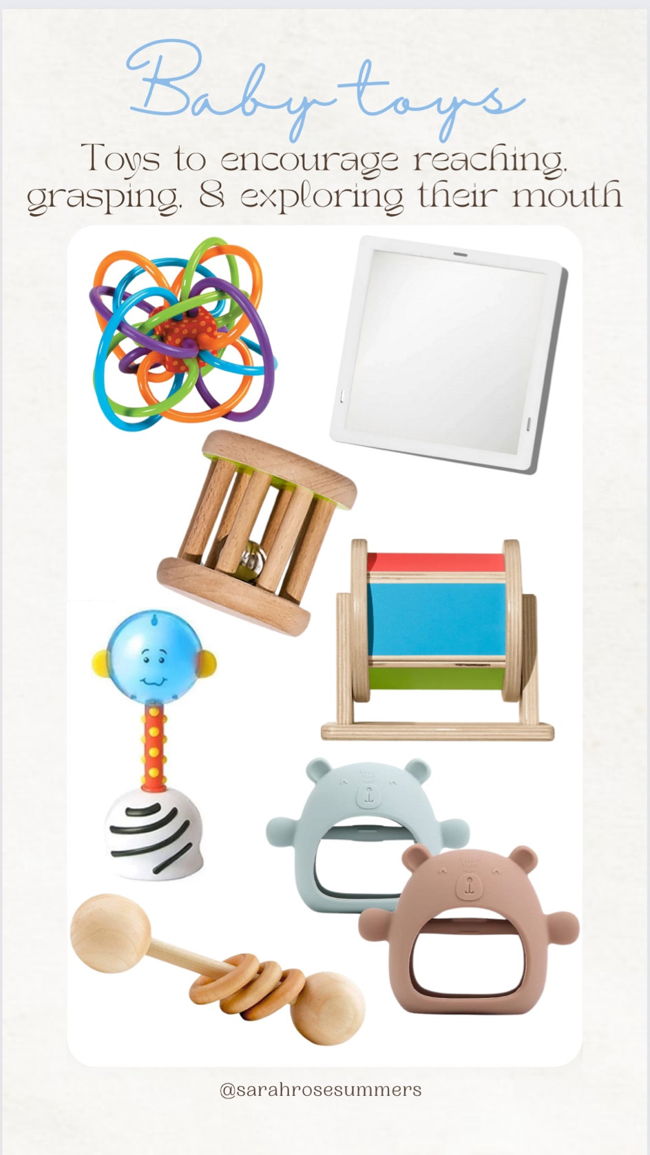 Developmentally appropriate toys to help babies explore their mouths, track, and use their hands 

#LTKbaby #LTKkids #LTKsalealert