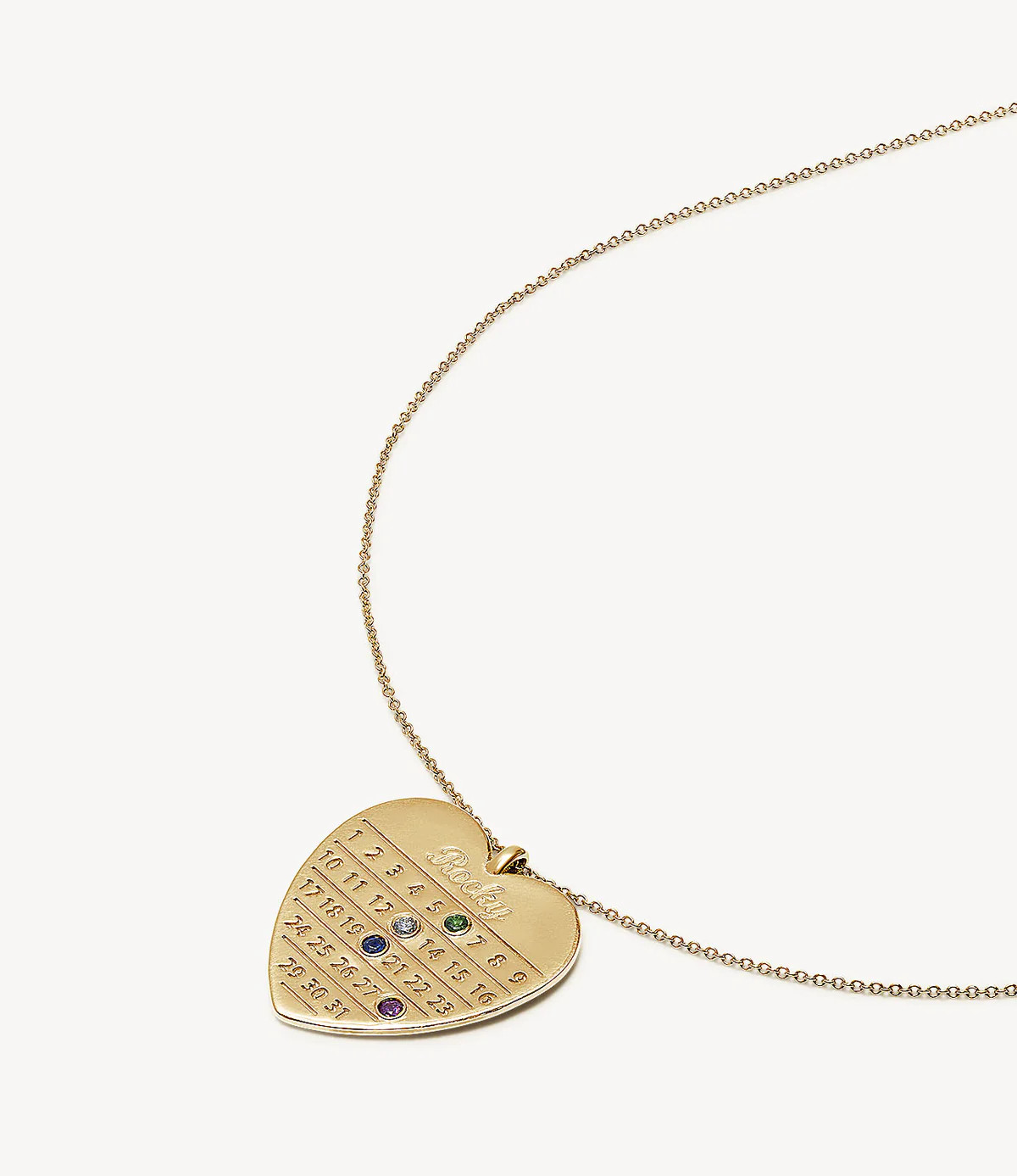 Heart Diamond Days Calendar Necklace | Over The Moon