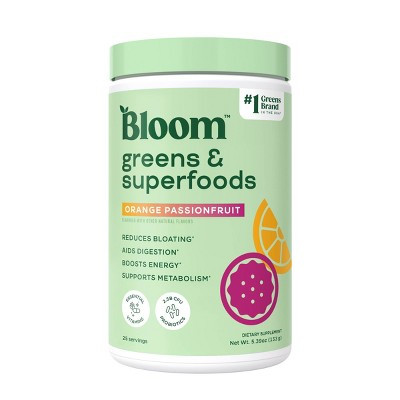 BLOOM NUTRITION Greens and Superfoods Powder - Orange Passion Fruit - 5.39oz/25 Servings | Target