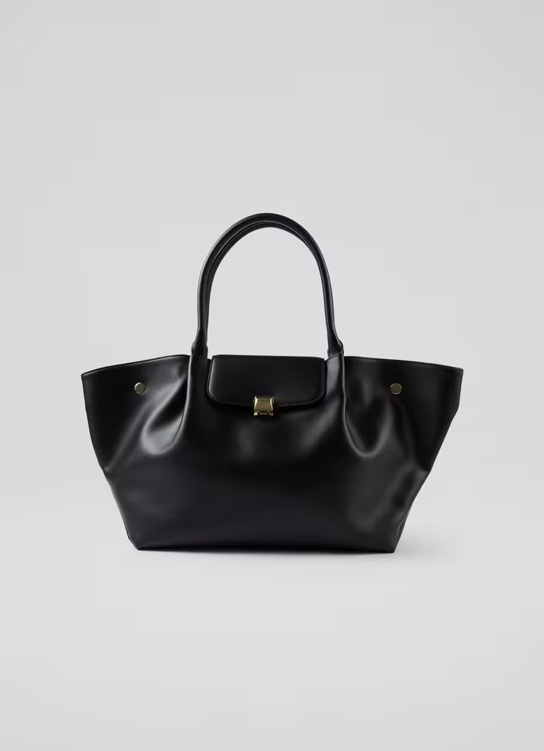 Otello Black Lock Tote Bag | L.K. Bennett (UK)