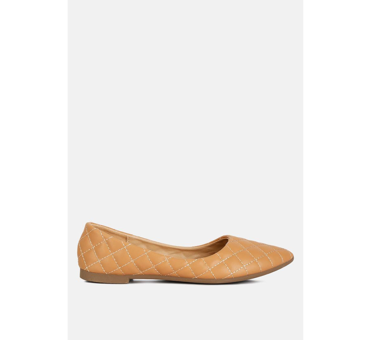 Rikhani Quilted Detail Ballet Flats Women - Light beige | Macy's