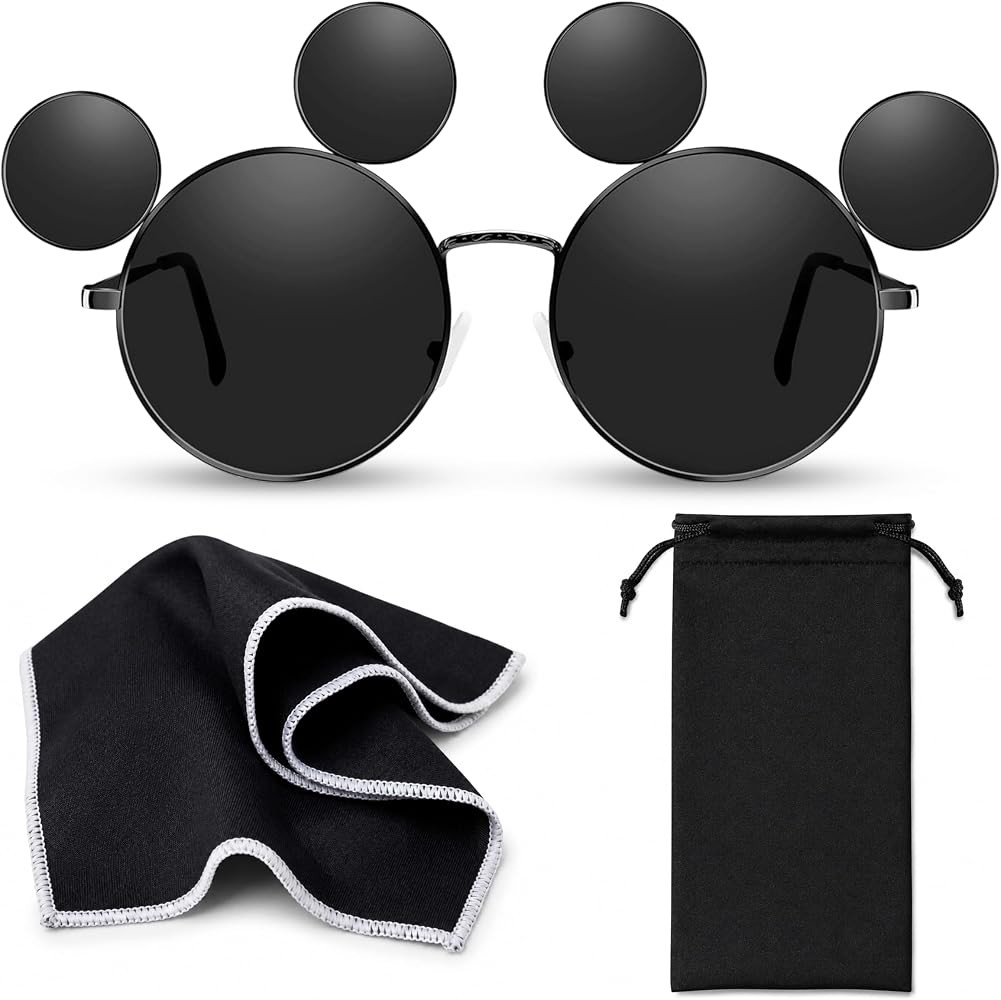 Polarized UV400 Mouse Ears Round Sunglasses - Unisex Fashion Eyewear for Teens & Adults | Amazon (US)