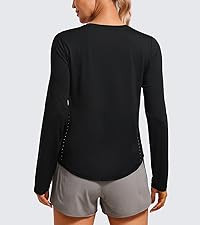 CRZ YOGA Lightweight Workout Long Sleeve Shirts for Women - Gym Running Fall Athletic Training T-... | Amazon (US)