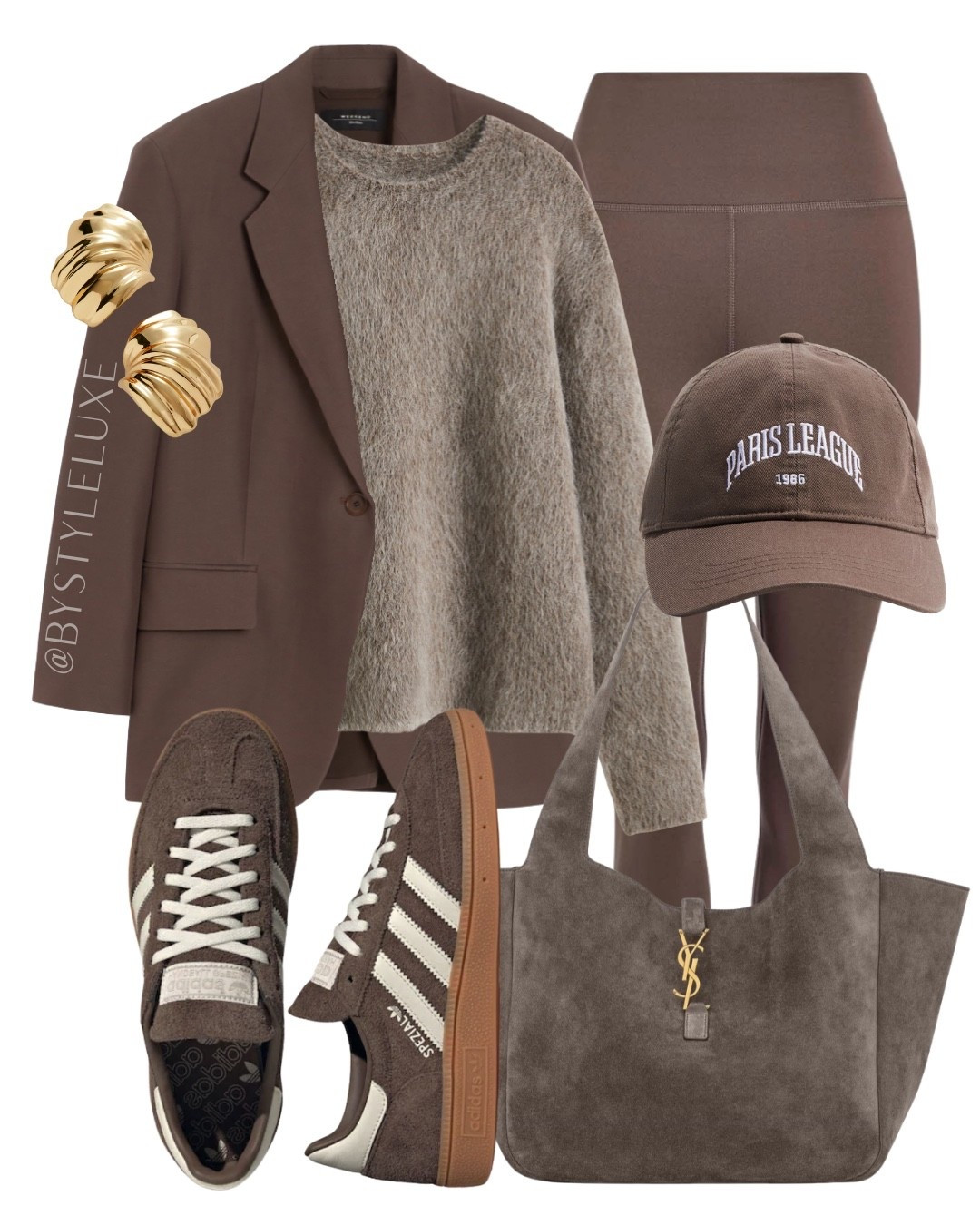 TAUPE - styling this gorg taupe mohair jumper with leggings and an oversized blazer for an off duty look 

#adidasspezial #autumnoutfit #airportoutfit

#LTKshoes #LTKautumn #LTKbag