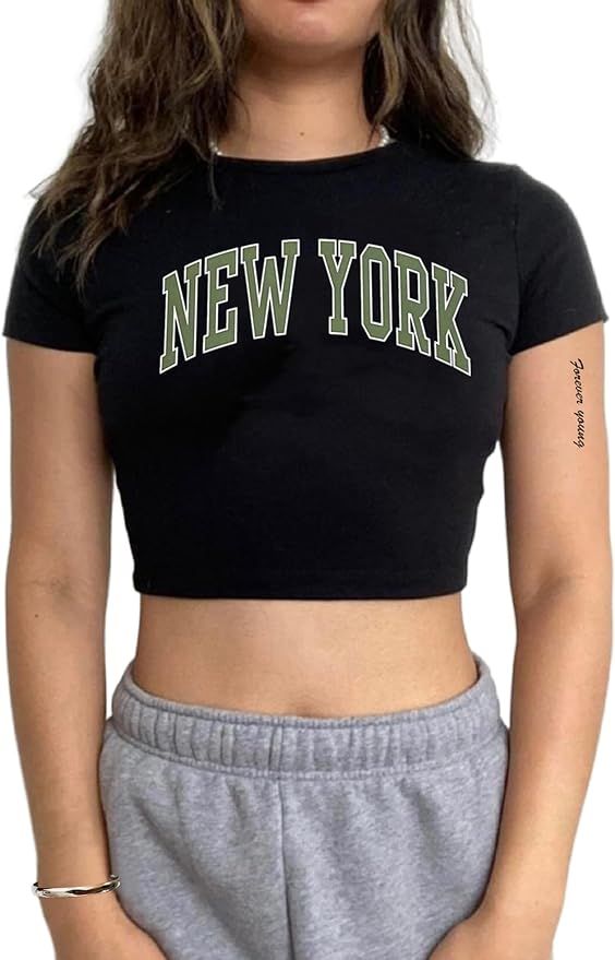 LovelyWholesale Womens Short Sleeve Color Block Crop Tops Ribbed Knit Tee Shirts | Amazon (US)