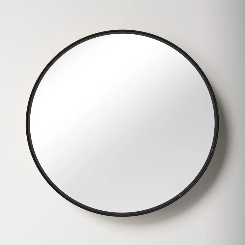 Aya Round Metal Accent Mirror | Wayfair North America