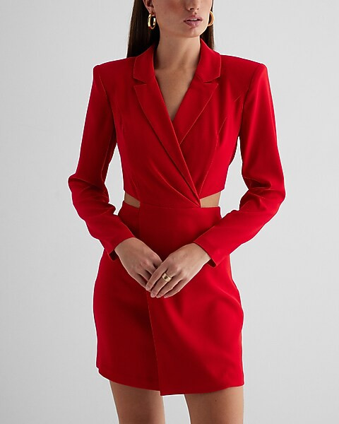 Cutout Mini Blazer Dress | Express