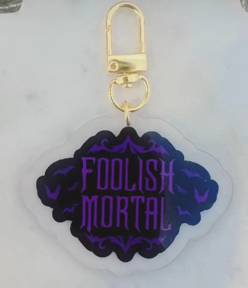 Foolish Mortal Acrylic Keychain/  Halloween Spooky Bag Charm/ Halloween keychain | Etsy (Global)