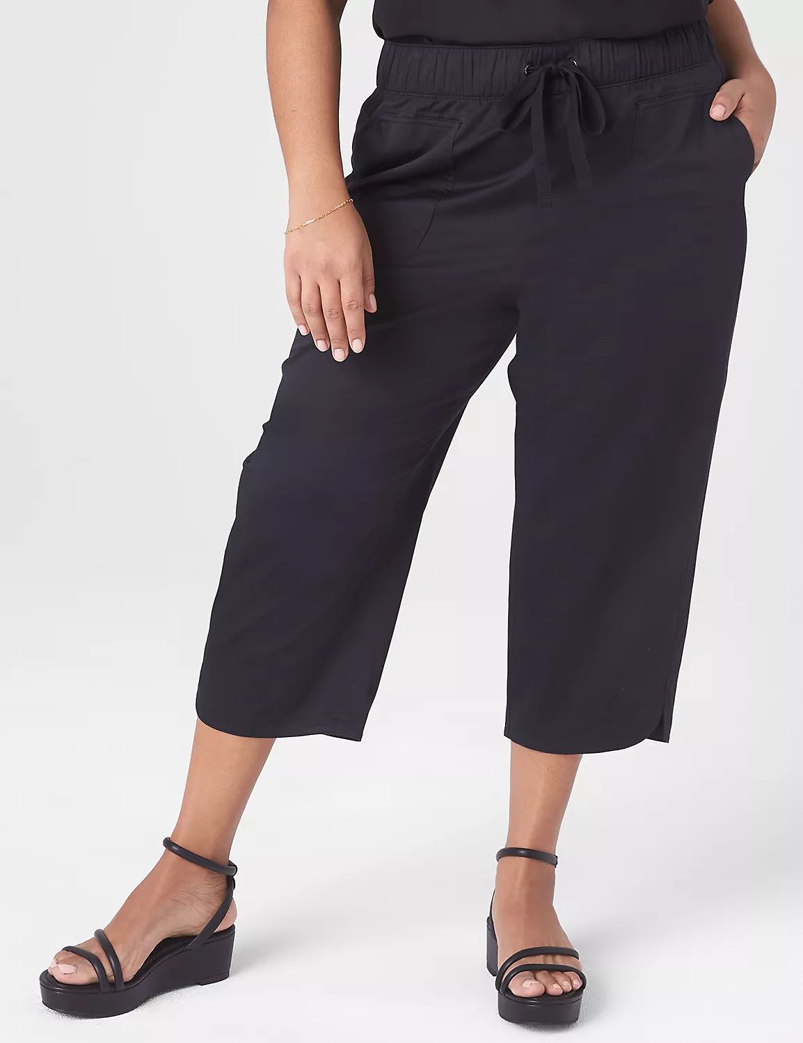 Pull-On Crop Pant With Petal Hem | LaneBryant | Lane Bryant (US)