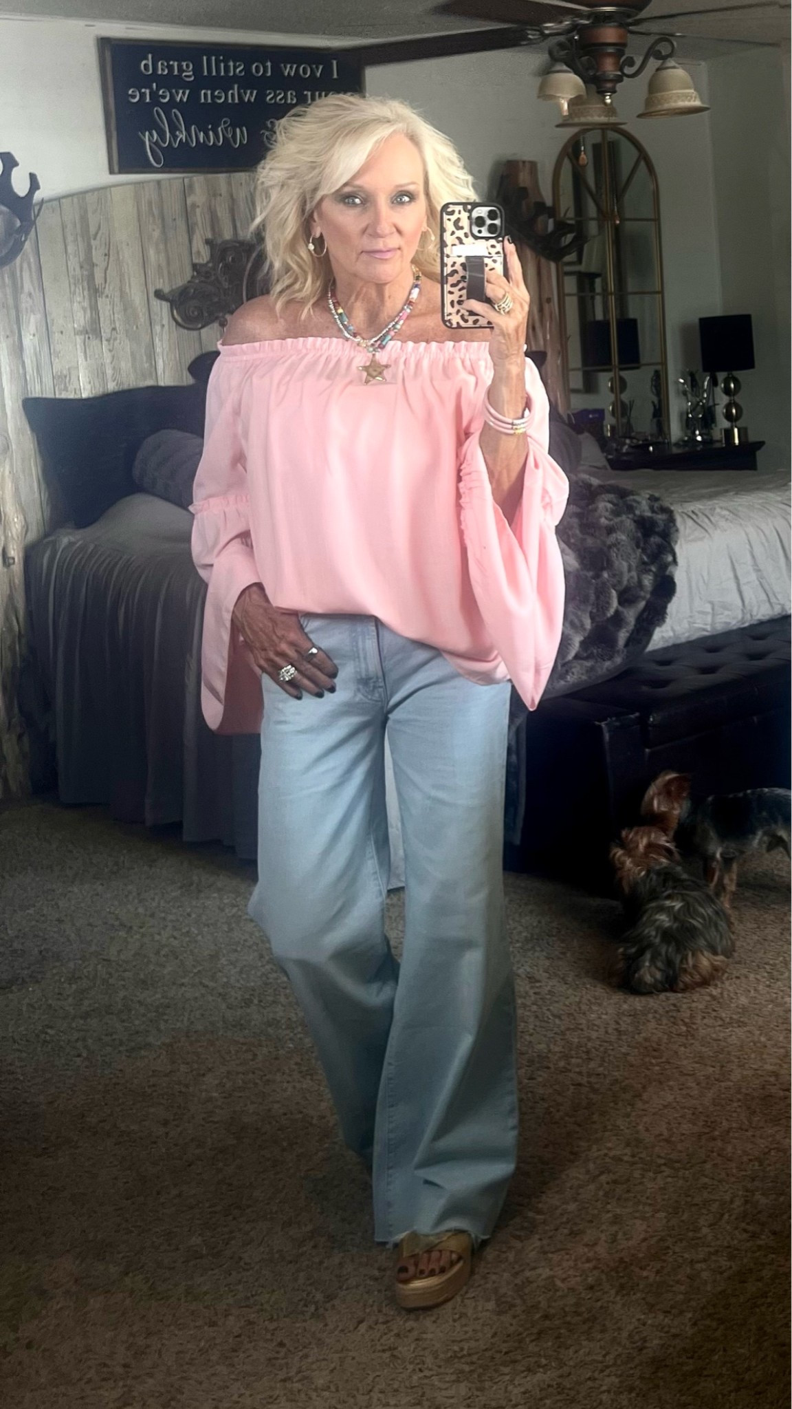 I love an off shoulder top…so feminine and Mother jeans are always so good!

#LTKootd #LTKmomlife #LTKOver40