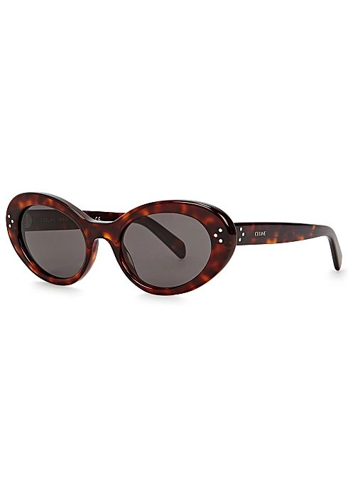Tortoiseshell oval-frame sunglasses | Harvey Nichols (Global)