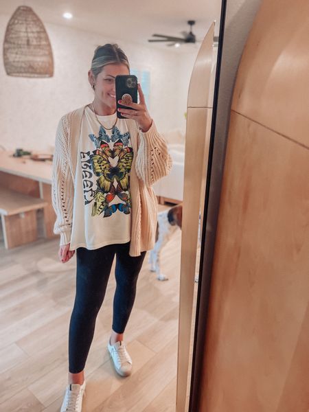 Size small target oversized graphic tee (I’m in love w this thing!) / size S fave amazon leggings / sneakers tts / 

Casual outfits
Daily outfits
Mom outfit 
Cozy comfy style 


#LTKunder50 #LTKstyletip