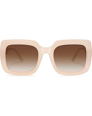 SOJOS Retro Nude Square Polarized Sunglasses for Women Trendy 90s Rectangle Sun Glasses UV400 Sha... | Amazon (US)