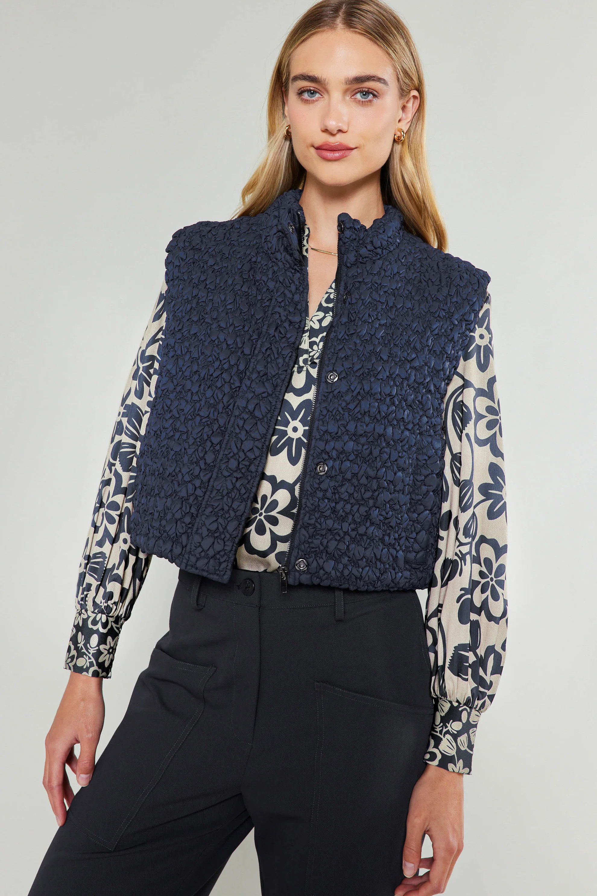 Quilted Cropped Vest | Current Air