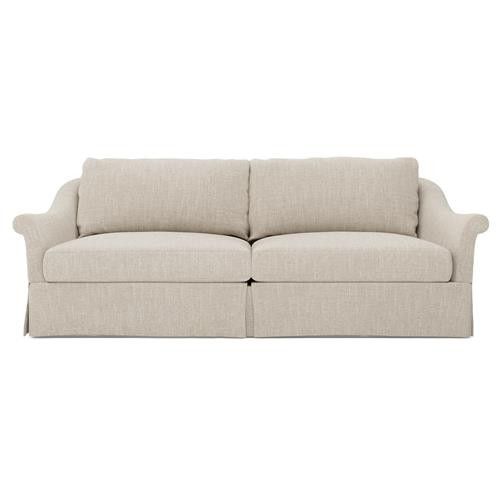 Amelie Sand Slipcovered Sofa - 92" | Kathy Kuo Home