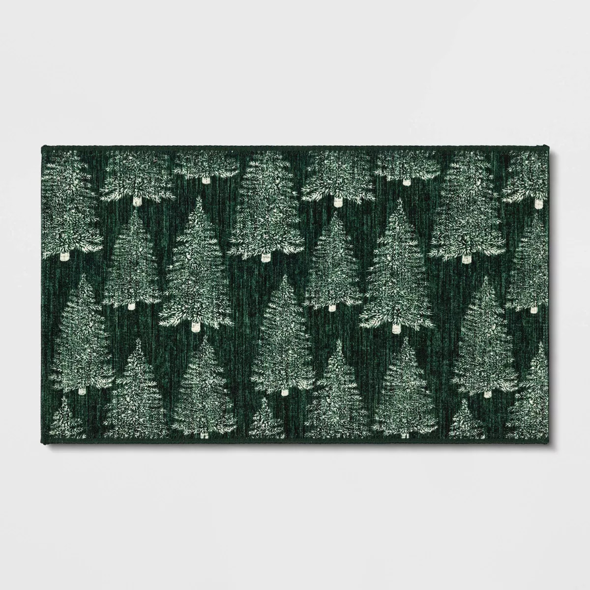 1'8"x2'10" Rectangle Trees Rug Green - Threshold™: Low Pile, Machine Washable, Indoor Accent, O... | Target