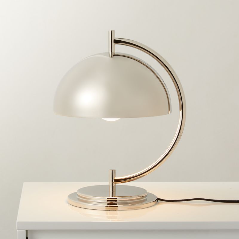 Melani Polished Nickel Dome Table Lamp | CB2 | CB2