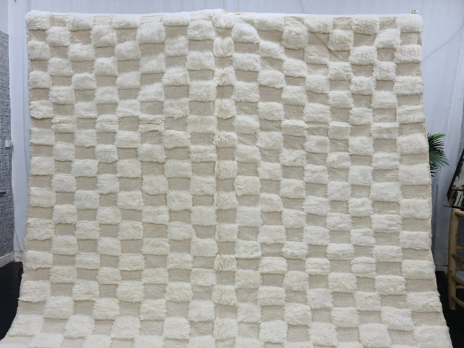 Gorgeous Beni Ourain Rug, Checkered Moroccan Rug, Wool Rug, Handmade Checkerboard Rug, Berber Sol... | Etsy (US)