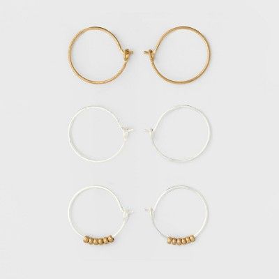 Trio Hoop Earrings - Universal Thread™ | Target