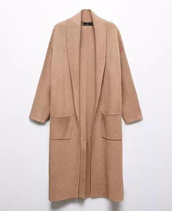 Women's Pockets Detail Oversized Knitted Coat | Macy's