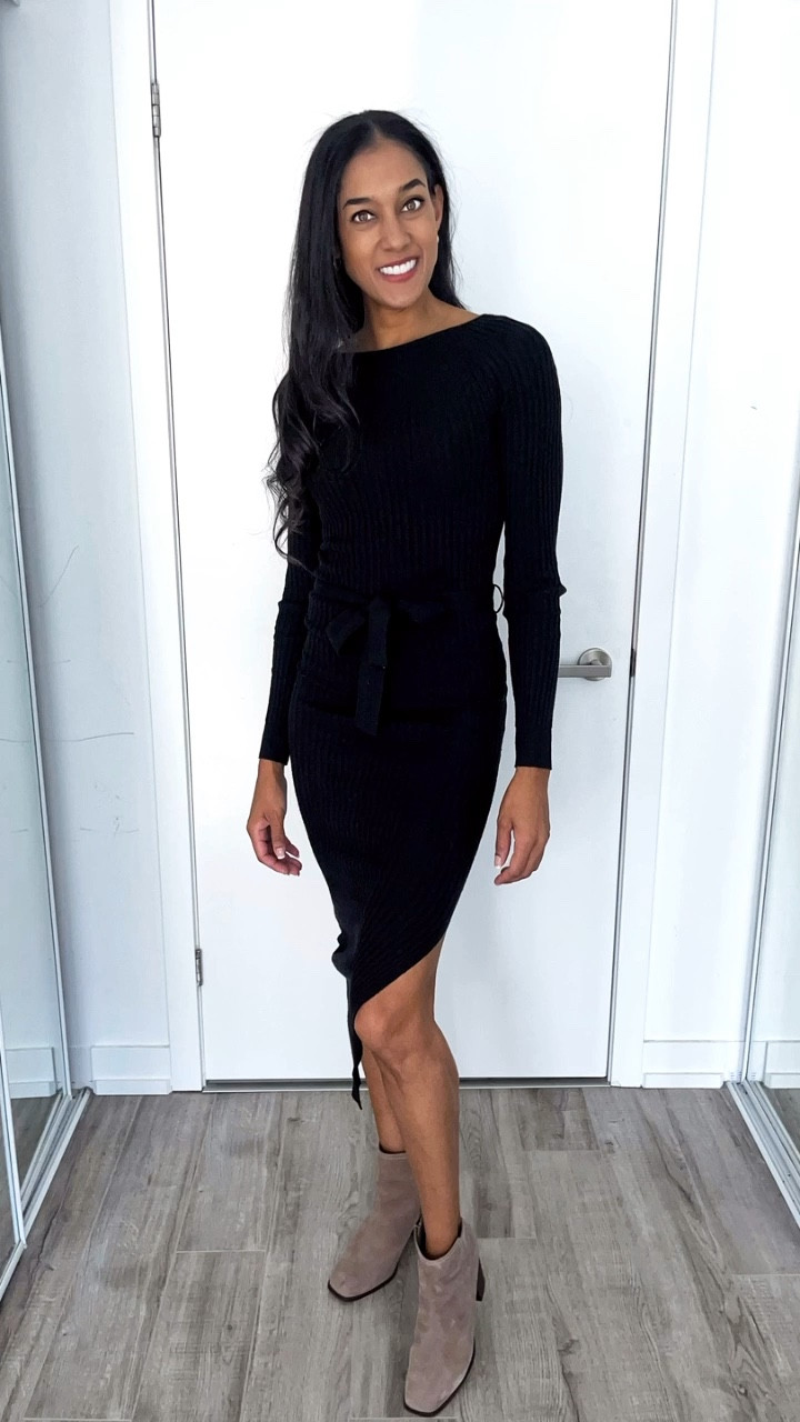 Sweater dress, long sleeve dress, midi dress, fall dress, work dress, fall fashion, bootie, fall boot, nude boot, knit dress, ribbed dress, knit wear, knit dress

#LTKShoeCrush #LTKSeasonal #LTKVideo