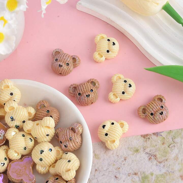 10pcs Adorable Bear Head Acrylic Beads - Perfect For DIY Jewelry, Necklaces, Bracelets, Earrings ... | SHEIN