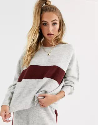 ASOS DESIGN lounge premium knitted stripe sweater | ASOS US