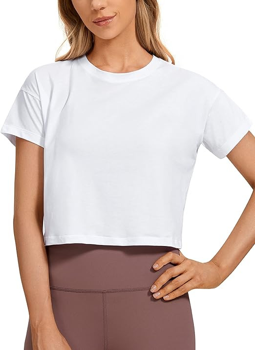CRZ YOGA womens Short Sleeve | Amazon (US)