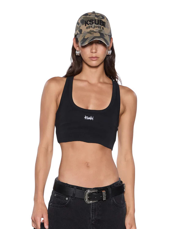 Womens 1999 Origin Cropped Tank Black Tees  | Ksubi ++ | Ksubi (AU)