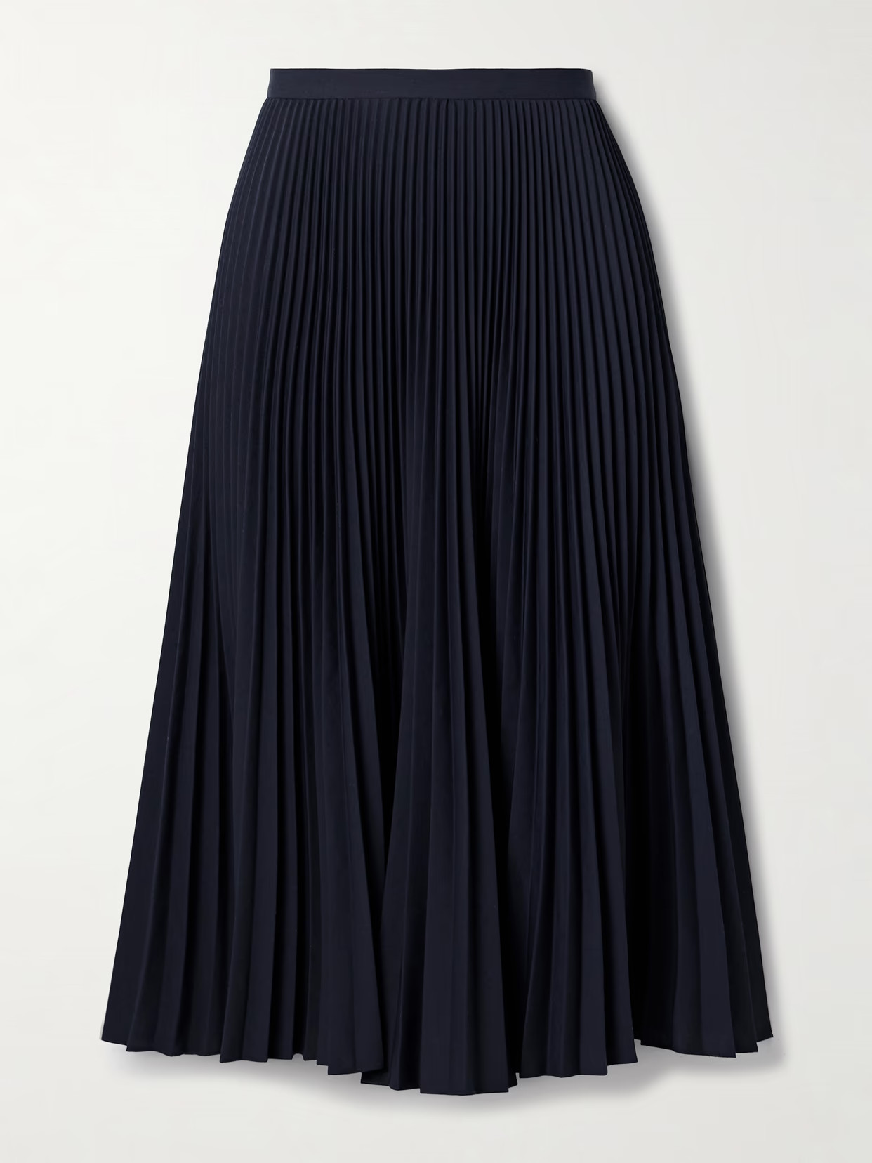 Erdem - Plissé-twill Midi Skirt - Blue | NET-A-PORTER (US)