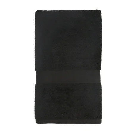 Mainstays Basic Hand Towel, Soft 100% Cotton and highly absorbent Hand Towel, Black | Walmart (US)