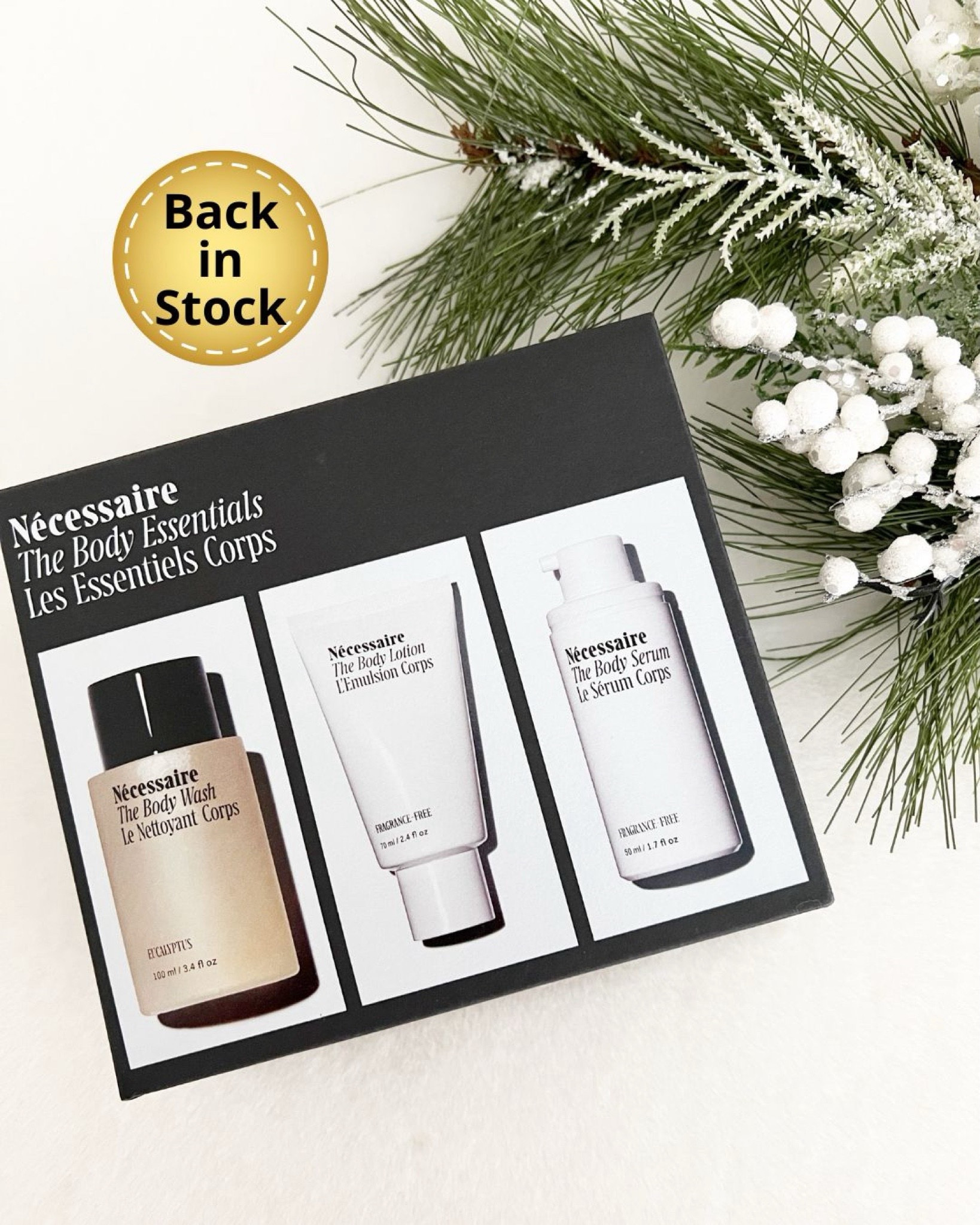 NECESSAIRE The Body Essentials Gift Set is BACK IN STOCK at Sephora.  My favorite Necessaire gift set is perfect for the Beauty Lover on your list 🎁

Necessaire Sephora, Necessaire travel size, eucalyptus body wash, fragrance free body lotion, Necessaire body care favorites #LTKfindsunder50 #LTKtravel #LTKover40 

#LTKGiftGuide #LTKCyberWeek #LTKbeauty