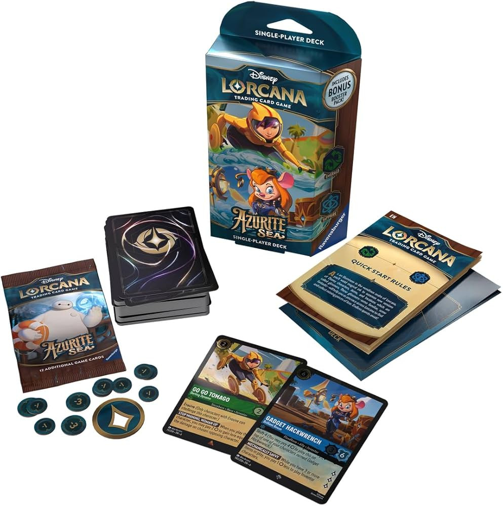 Ravensburger Disney Lorcana TCG: Azurite Sea - Emerald & Sapphire Single-Player Deck | Engaging G... | Amazon (US)
