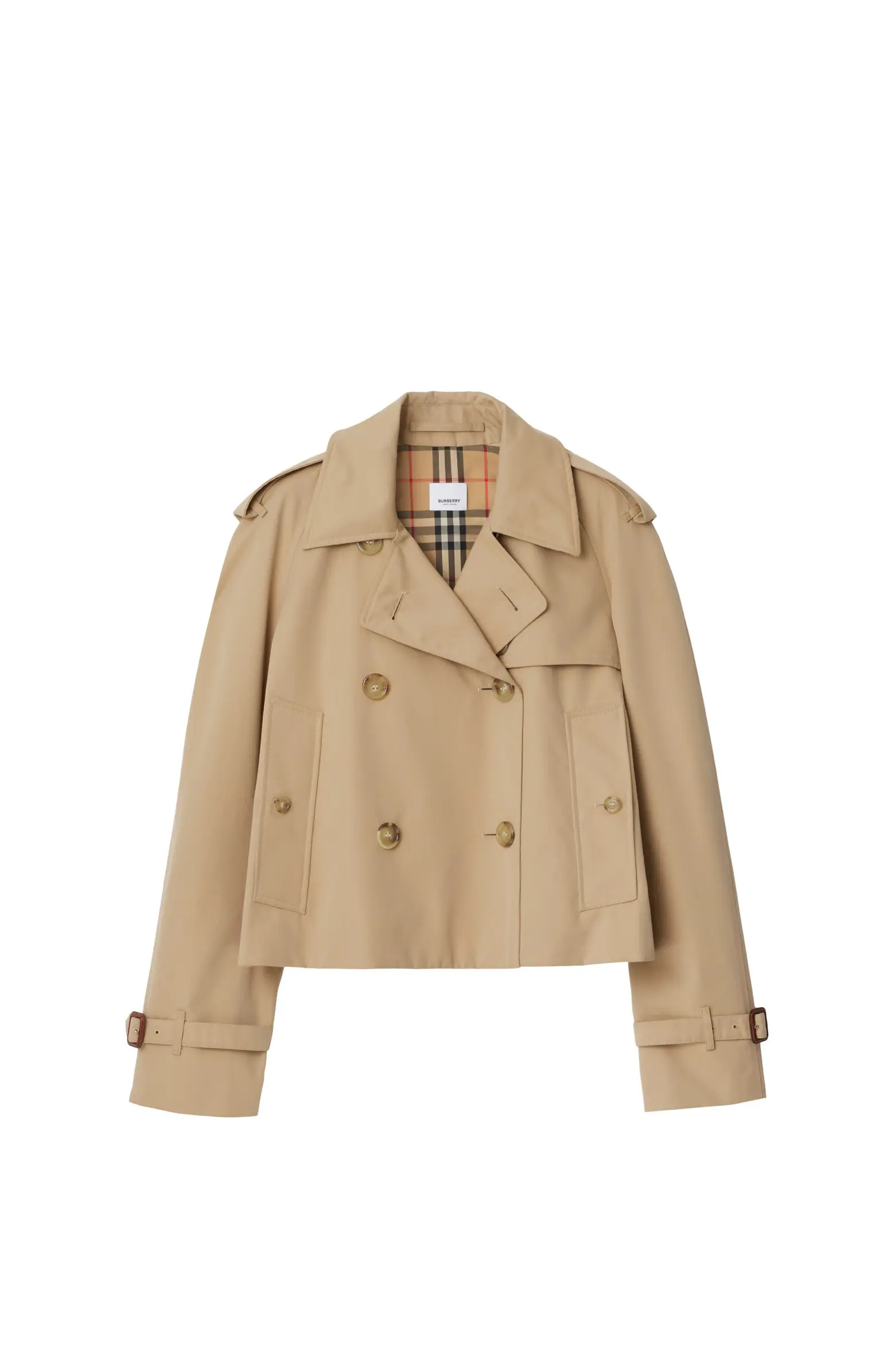 Burberry Cropped Gabardine Trench Jacket | Nordstrom | Nordstrom