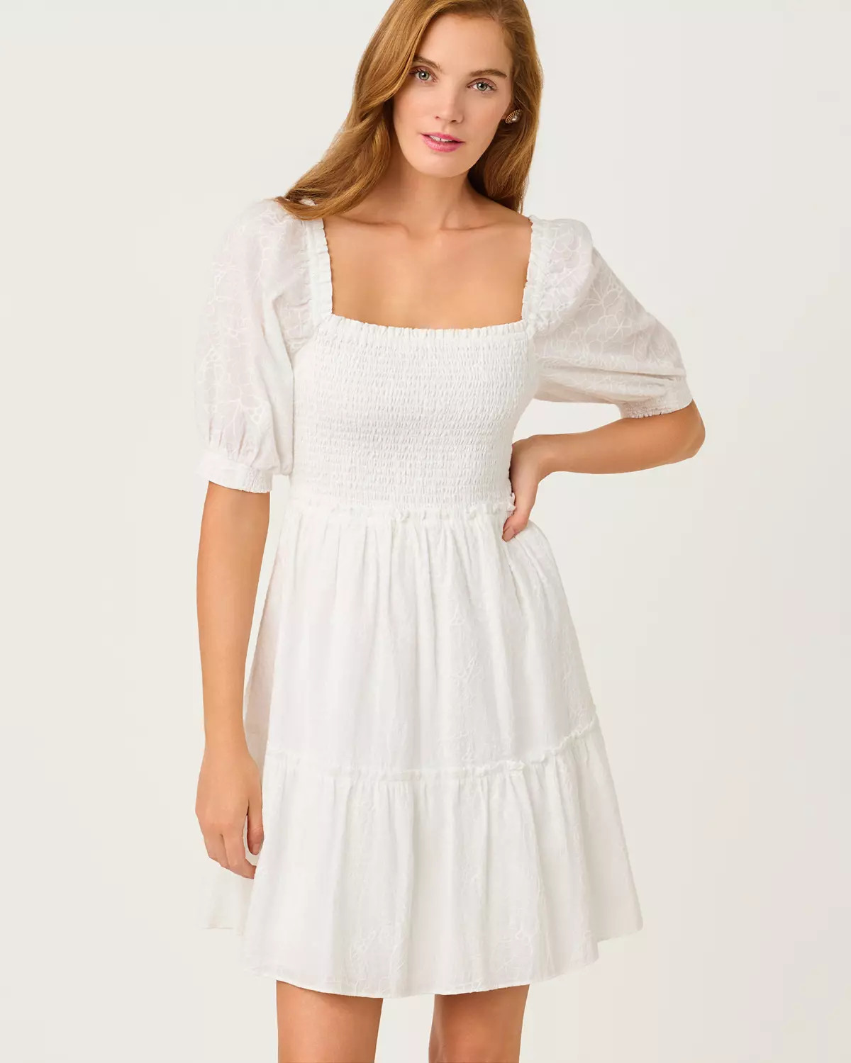 Hadly Short Sleeve Smocked Dress | Lilly Pulitzer