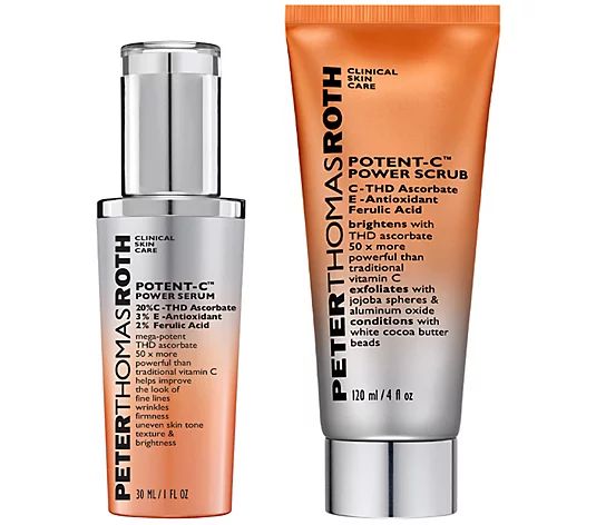 Peter Thomas Roth Potent C Power Serum & ScrubDuo - QVC.com | QVC