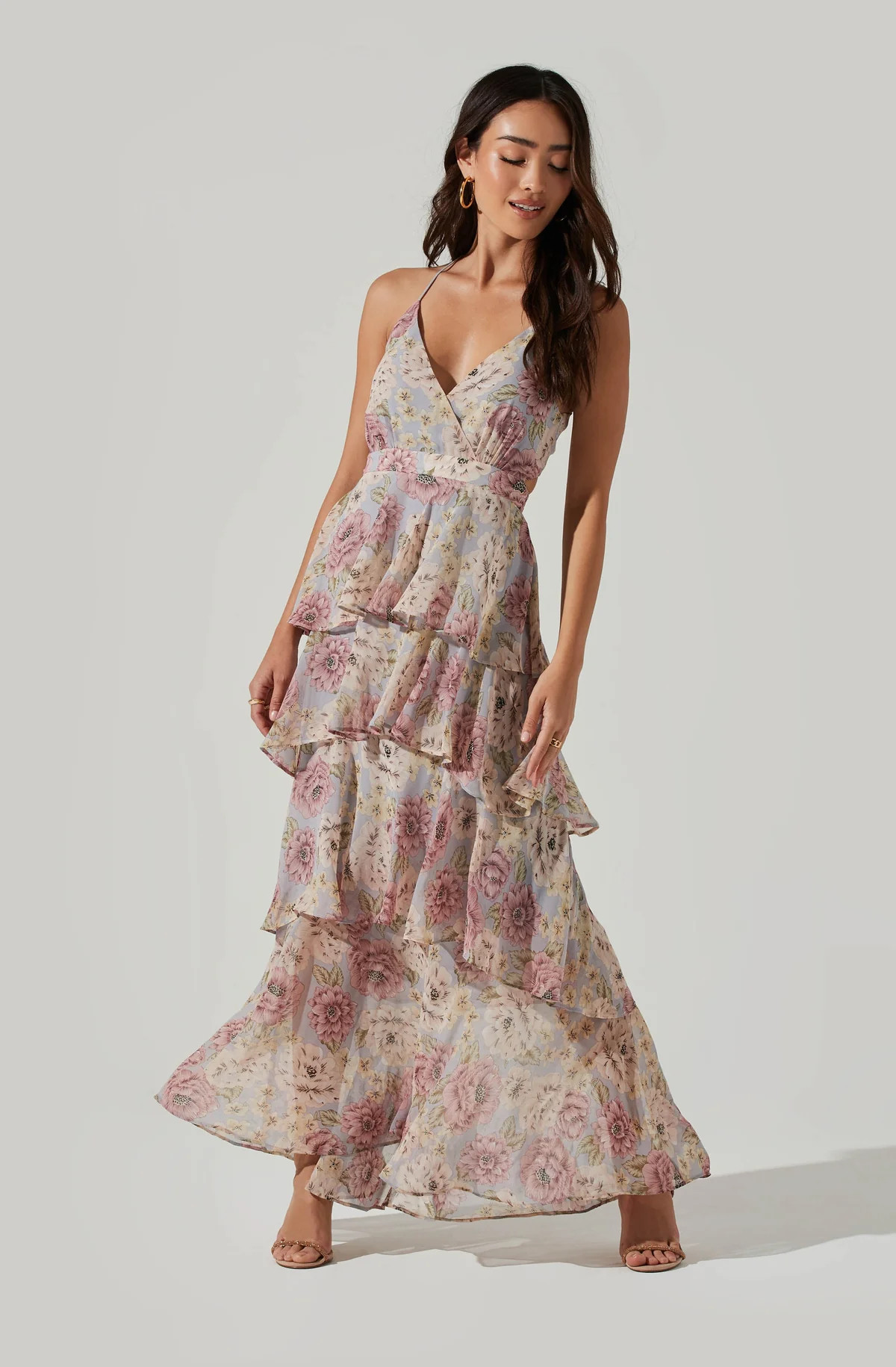Rosana Floral Tiered Ruffle Maxi Dress | ASTR The Label (US)