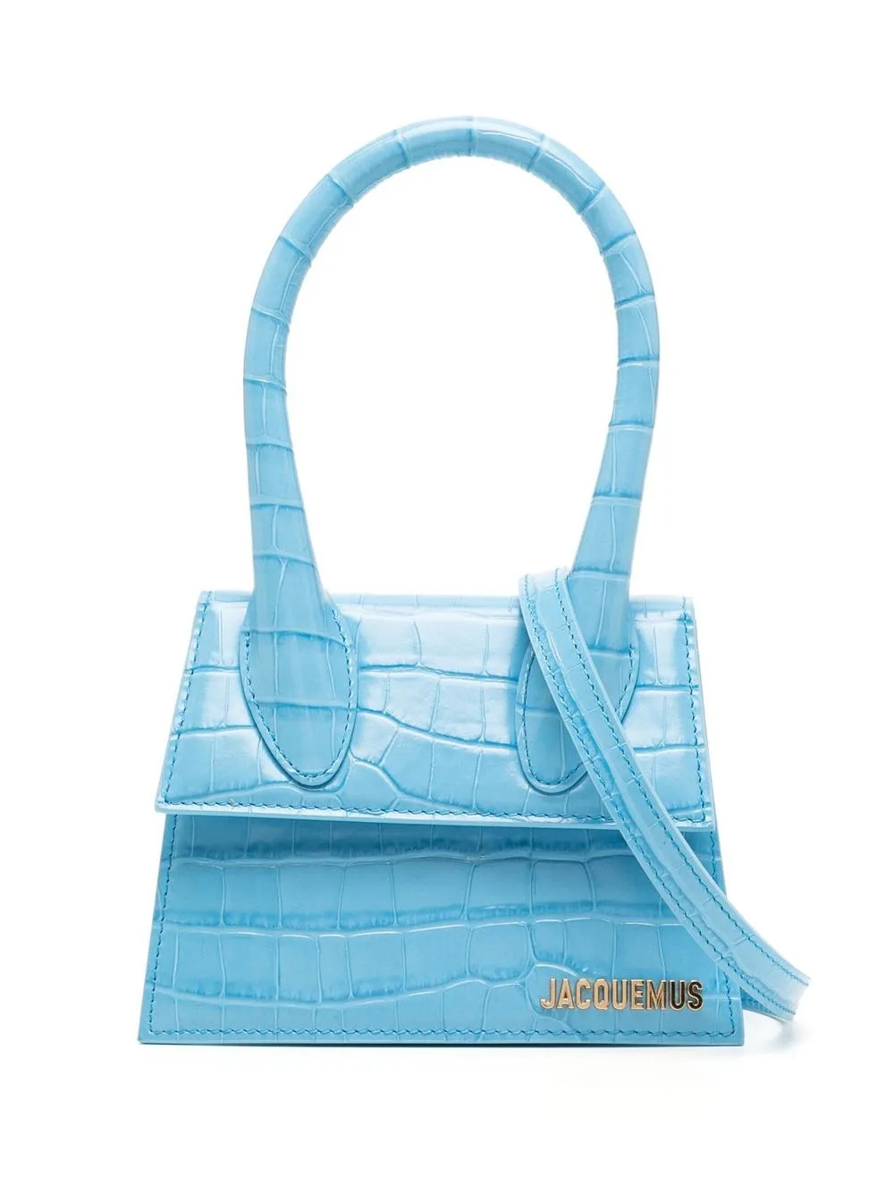 Jacquemus Le Chiquito crocodile-embossed Tote Bag | Blue | FARFETCH CA | Farfetch Global