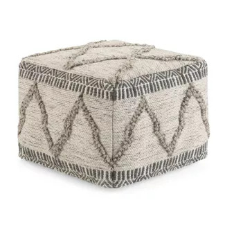 Tasneem Square Pouf Natural Gray - Wyndenhall | Target