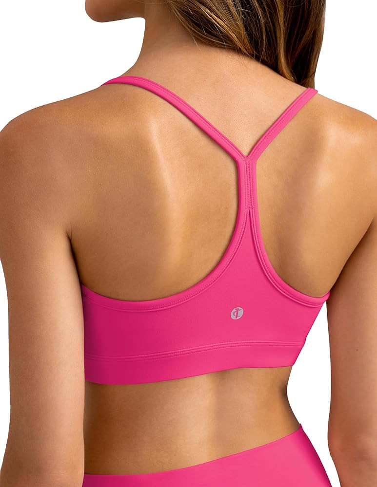 Colorfulkoala Women's Dreamlux Y Back Sports Bra Low Impact Padded Workout Top with Built in Bra ... | Amazon (US)