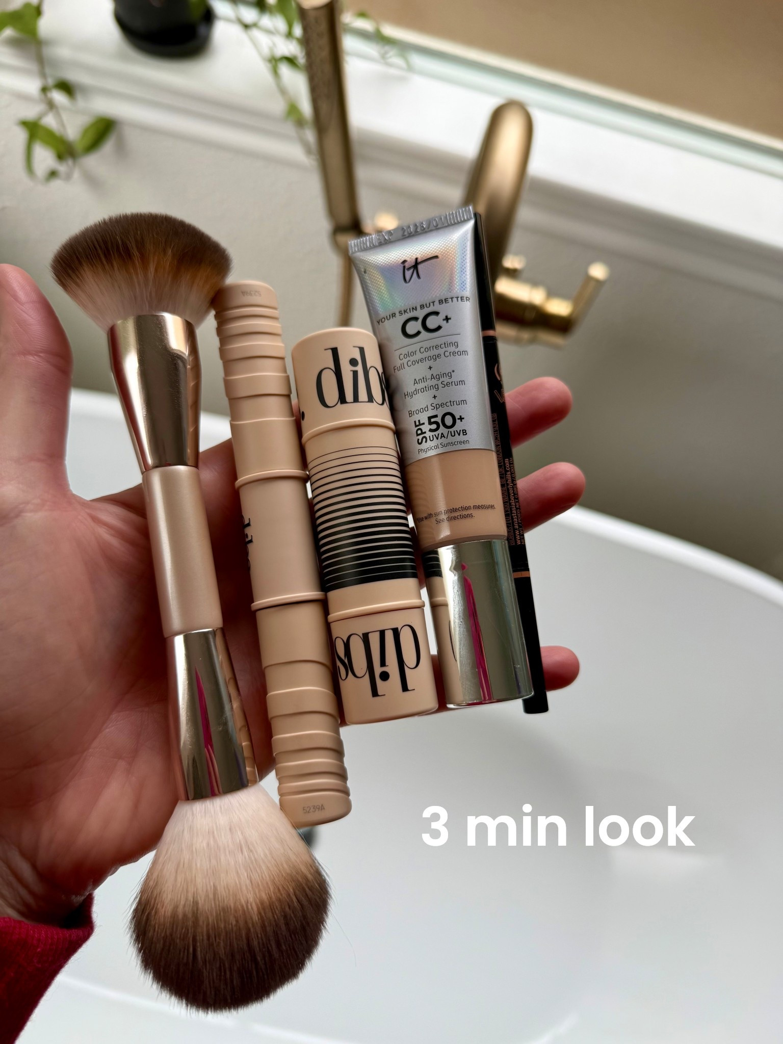 The easiest makeup look you will ever do! CC cream (shade medium cool), followed by Desert Island Duo shade 5.5 on lip, cheeks and eyes, Brow Pencil and then top it off with the best mascara 🙌🏻 easy breezy makeup 

#LTKgrwm #LTKBeauty