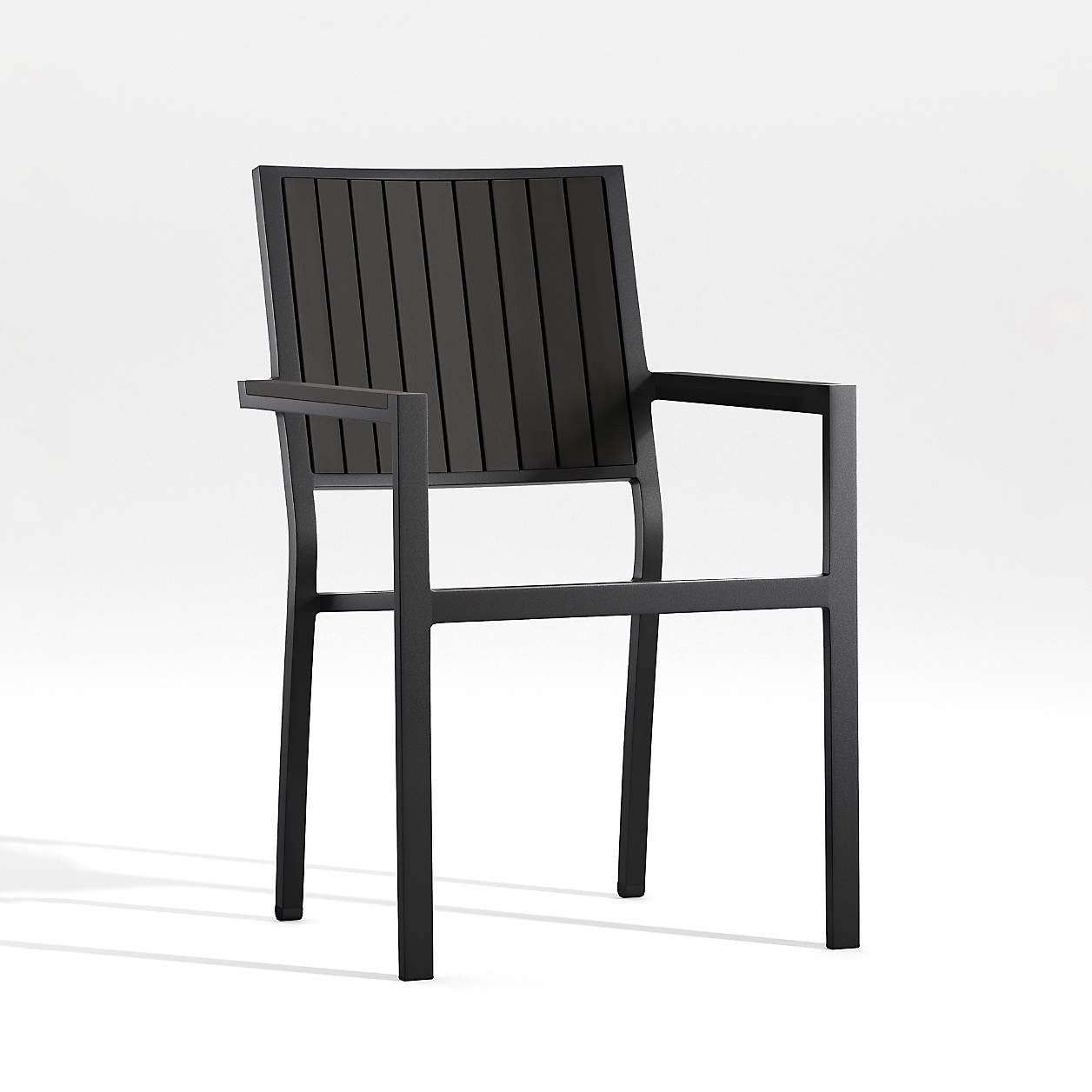 Alfresco Black Outdoor Dining Armchair + Reviews | Crate & Barrel | Crate & Barrel