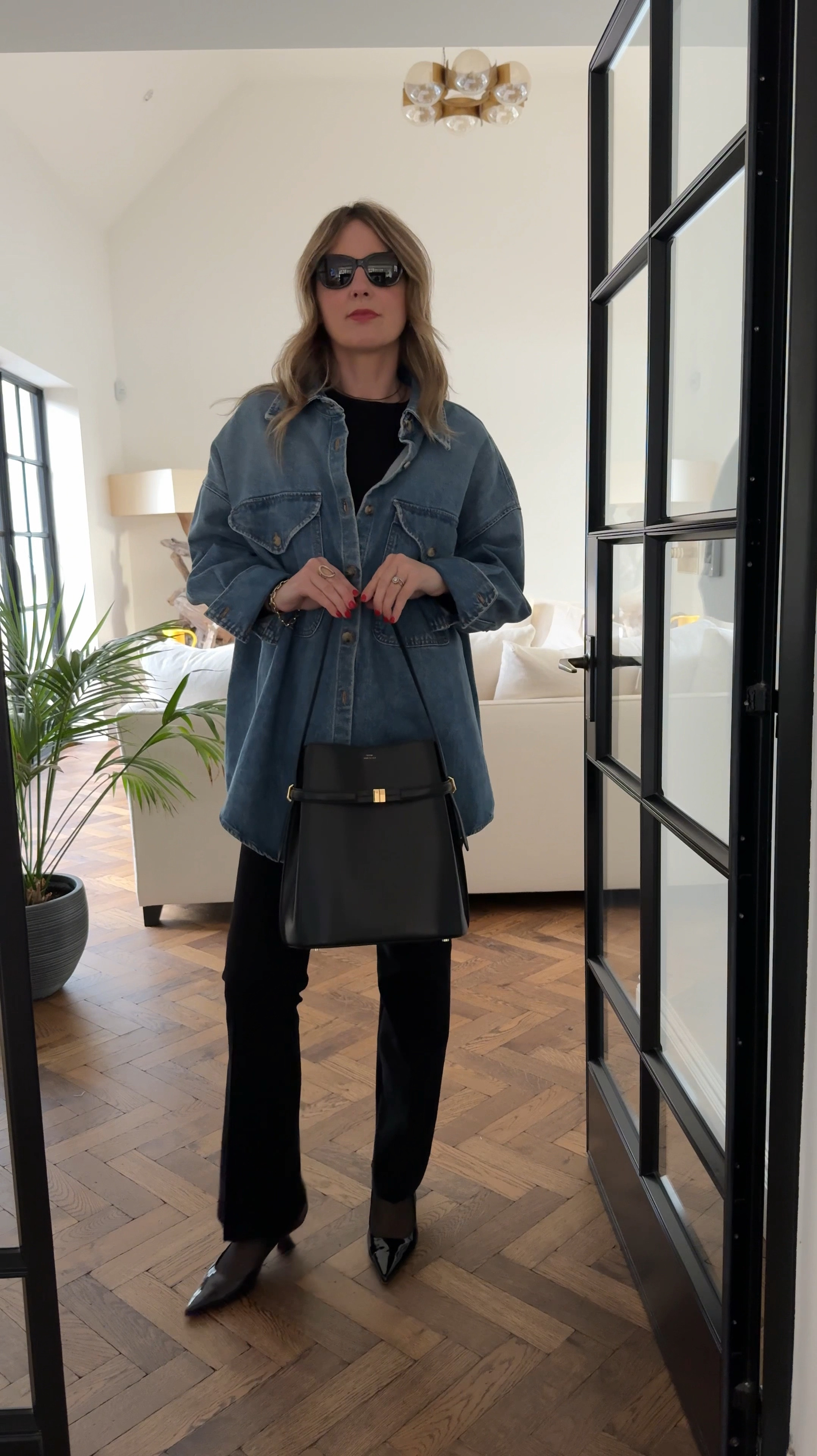 Denim Jacket Outfit 

Bag | flares | heels | lunch outfit | winter | jacket | want 

#LTKwinter #LTKluxury #LTKuk